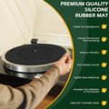 Turntable Platter Mat Black Rubber Silicone Design for Universal to All LP Vinyl Record Players