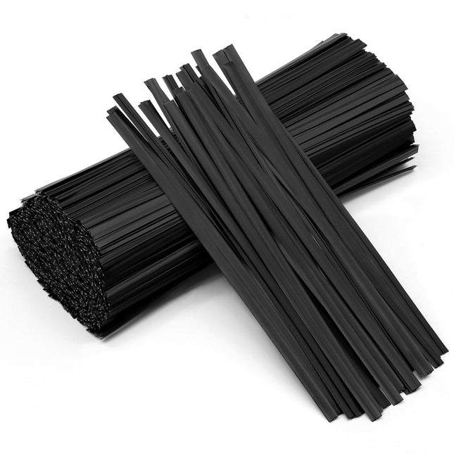 400 Pcs Twist Ties for Bags 5" Cable Ties Bag Twist Ties for Cord Twist Bread Ties Reusable Black Plastic Coated Ties He