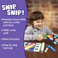 Skillmatics Scissor Skills Activity Book - Snip, Snip, Art & Craft Kit for Kids, 2 Child-Safe Scissors, 25 Fun Activities, Tiktok Viral Sensation,
