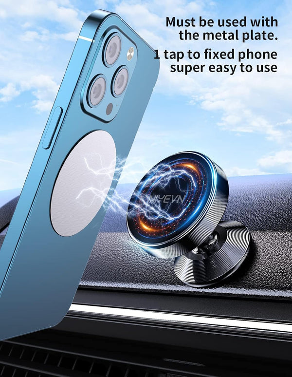 2 Pack Magnetic Phone Holder for Car, [ Strong Magnet ] Magnetic Phone Holder, [ 360° Rotation ] Phone Magnet for Car, Compatible with Most