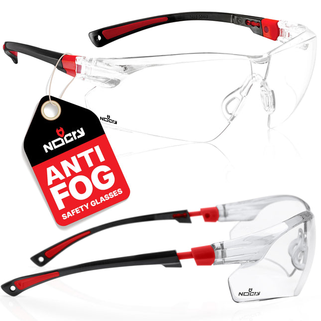 Nocry Clear Safety Glasses for Men and Women with Anti-Fog and Scratch Resistant