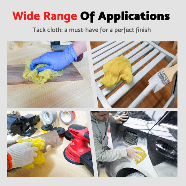 S&F STEAD & FAST Painters Tack Cloth for Woodworking, Painting, Sticky, Anti-Static Tack Rags for Automotive, Sanding, Cleaning, Dusting,