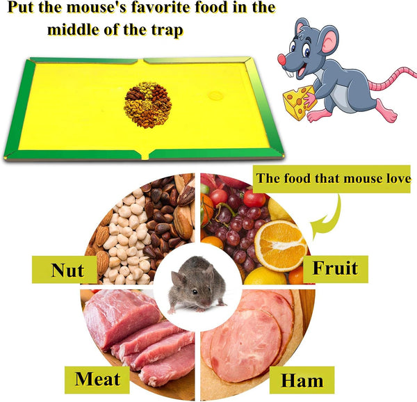 10 Pack Large Mouse Glue Traps with Enhanced Stickiness Glue Traps for Rat, Rodent and Household Traps Sticky Pad Board for House Indoor