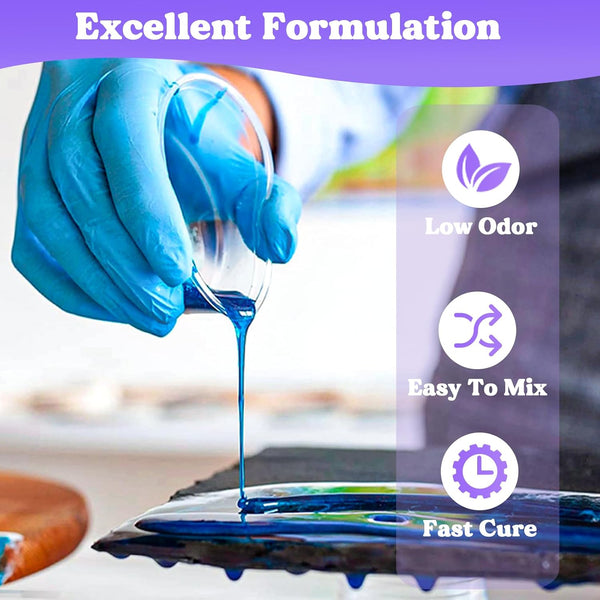 LET'S RESIN 1/2 Gallon Casting Epoxy Resin,Bubble Free & Crystal Clear Epoxy Kit,2 Part Resin and Hardener for Jewelry Making,Crafts,Tumbler,Art