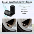 Aluminum Tire Stem Valve Caps Wheel Valve Covers Car Dustproof Tire Cap Cover Accessories, Universal for SUV, Car, Bike and Motorcycle, Hexagon