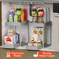 Ukeetap 2 Pack Multi-Purpose Pull-Out Storage Organizers, Under Sink Organizers and Storage for Bathroom & Kitchen, Under Cabinet Organizers and