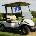 Disable Golf Cart Flag with Straps,Easy to Install Handicap Flags for Golf Cart,Unisex Handicap Flag Golf Cart Flag Holder,Golf cart Mount for