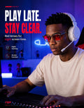 TIJN Blue Light Blocking Glasses, Square Frame for Computer Gaming Leopard Red