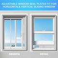 Portable Air Conditioner Window Vent Kit with 5.9” Exhaust Hose Adjustable Portable AC Window Kit for Ducting Universal Portable AC Seal Panel for
