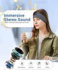 Perytong Sleep Headphones Wireless, Bluetooth Sports Headband Headphones with Ultra-Thin HD Stereo Speakers Perfect for