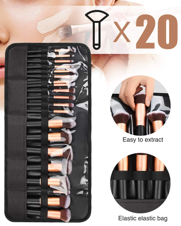 OCHEAL Makeup Brush Holder,Makeup Brush Organizer,Travel Makeup Brushes Bag Cosmetic Bags Pouch for Women Cosmetic Brushes Makeup Artist -Brushes