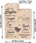 Double-Sided Printing - to My Bestie Because of You I Laugh a Little Harder Thank You for Being My Unbiological Sisters Personalized Friendship
