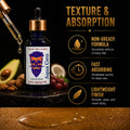Luxury Anti-Aging Beard & Body COLOGNE | 11 Natural Oils with Plant Retinol for Revitalizing Skin and Hair (Aqua Geo, Eternal, Obsessed)