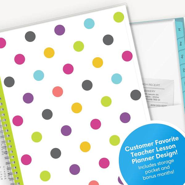 Blue Sky 2025-2026 Weekly and Monthly Academic Year Teacher Lesson Planner Calendar, July 2025 - June 2026, 8.5" x 11", Flexible Cover, Wirebound,