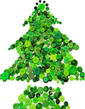 600-700Pcs Green Buttons for Crafts Bulk Green Craft Buttons Assorted Size for Sewing DIY Crafts