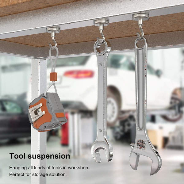 Magnetic Hooks Heavy Duty, 110 Lbs Strong Magnet Hooks for Hanging, Magnet with Hook for Cruise, Refrigerator, Pack of 6