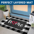 EARTHALL Door Mat Outside Inside Home Doormat, 30"x17.5", Durable Floor Mat Non Slip Mat Ultra Absorb Mud Easy Clean Front Doormat for Garage,