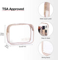 BAGSMART Toiletry Bag Hanging Travel Makeup Organizer with TSA Approved Transparent Cosmetic Bag Makeup Bag for Full Sized Toiletries, Medium-Pink