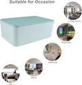 Diaper Wipes Dispenser, Tissue Storage Box Case, Wet Wipe Dispenser Holder with Lid for Home, Office, Cars (Green) Green Lid, White Box
