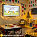 JMEXSUSS 500 LED Christmas Lights Outdoor, Classroom String Lights Plug in | 173ft, 8 Modes, Remote Control, Waterproof Warm White Christmas Tree
