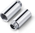 Amylove 2 Pcs Shower Head Extension Arm Stainless Steel Shower Pipe Extension 1/2pt Male to 1/2pt Female Thread Cast Pipe Fitting Coupler