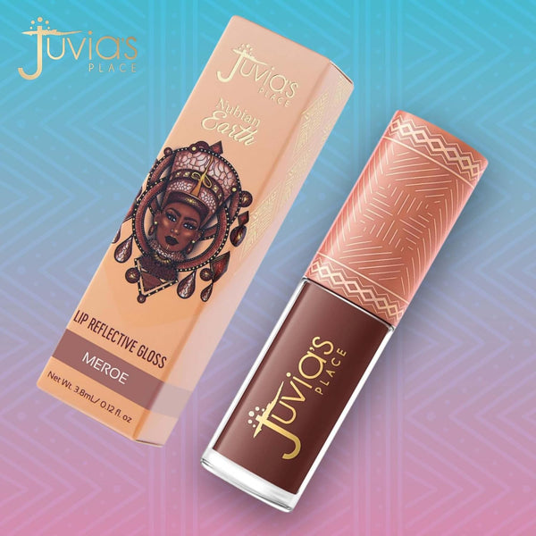 Juvia's Place Nubian Earth Lip Reflect Lip Gloss Meroe - Non-sticky Lip Makeup, Hydrating, Tinted Lip Gloss, Shine & Glow Lip Makeup, Beauty &