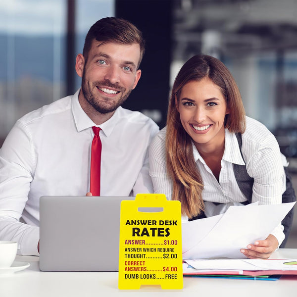 MBL Funny Gag Gifts for Christmas - White Elephant Gifts for Adults Answer Desk Rates