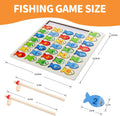 Wooden Magnetic Fishing Game for Toddlers, Montessori Fine Motor Skills Toy with Letters and Numbers, Preschool Learning ABC and Puzzle