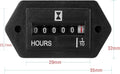 Mechanical Engine Hour Meter AC 110V 120V 220V 230V for Air Compressor Golf Cart Club House Generator ATV Chainsaw Tiller Chipper