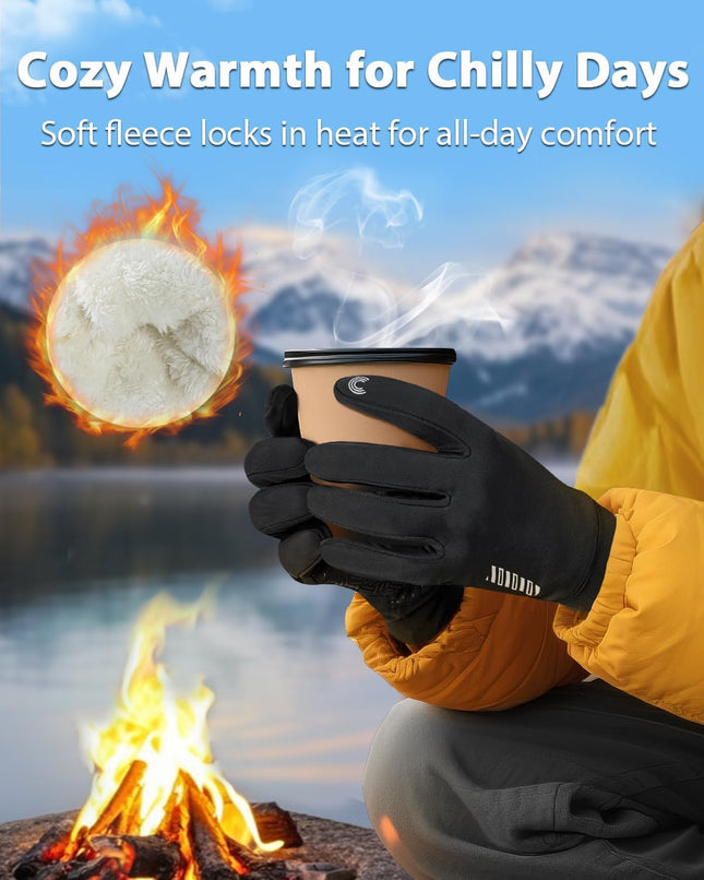 RIGWARL Gloves for Cool&Cold Weather Waterproof, Winter Gloves for Men Women Tou