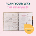 Happy Planner Disc-Bound Academic Planner July 2025 - June 2026 Daily, Weekly and Monthly - 3 Bonus Months, Big Size, Horizontal Layout, Onyx &
