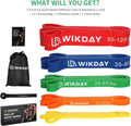 Resistance Bands, Pull up Bands, Workout Bands for Exercise, Thick Heavy Resistance Band Set with Door Anchor, Elastic Bands for Body Stretching,