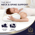Royal Therapy Memory Foam Pillow, Queen Neck Pain Relief, Contour Cervical Pillow, for Neck and Shoulder Pain, Side, Back and Stomach Sleeper