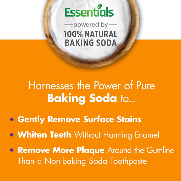 ARM & HAMMER Essentials Fluoride-Free Toothpaste, Whitening + Activated Charcoal Toothpaste, 4 Pack of 4.3oz Tubes, Clean Mint, 100% Natural