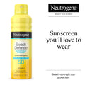 Neutrogena Beach Defense Sunscreen Spray Broad Spectrum SPF 50, 6.5 Oz, Water Resistant, Fast Absorbing, Oxybenzone Free, Lightweight Sun