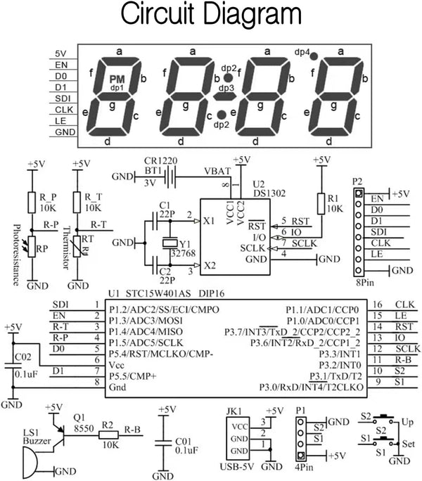 EIELE Soldering Practice Kit Color Changing Clock Electronic Learning Kit for Soldering Enthusiasts