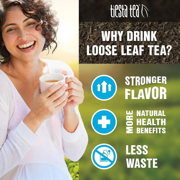 Tiesta Tea - Top 8 Favorites Sampler Set, Loose Leaf, Up to 80 Cups, High to No Caffeine, Hot & Iced, Tea Variety Pack with Green, Herbal, &