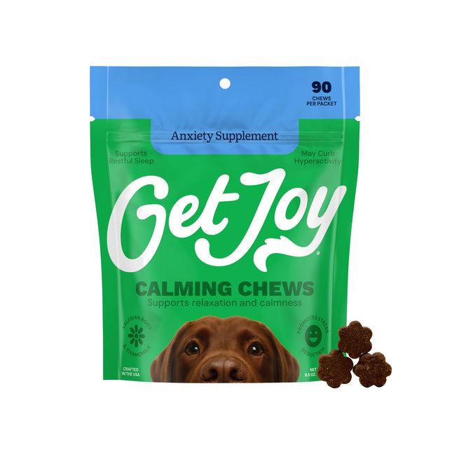 Get Joy Calm+ Stress Support Dog Supplement Chews, 90 Soft Chews, Chicken Flavor