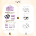 BOYATU Travel Makeup Bag for Women: Large Capacity Cosmetic Bags Organizer, Waterproof Toiletry Make up Case Gift for Her Girlfriend Best Friend