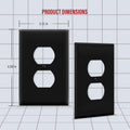 ENERLITES Mid-Size Duplex Receptacle Wall Plate, Electrical Outlet Covers, Gloss Finish, Midway Size 1-Gang 4.88" x 3.11", Polycarbonate