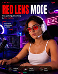 TIJN Blue Light Blocking Glasses, Square Frame for Computer Gaming Leopard Red