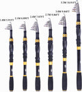 Sougayilang Telescopic Fishing Rod - 24 Ton Carbon Fiber Ultralight Fishing Pole with CNC Reel Seat, Portable Retractable Handle, Stainless Steel