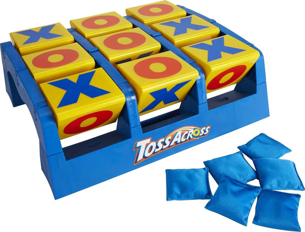 Mattel Games Toss Across Indoor Outdoor Game for Ages 5+, 2-4 Players | Get 3-in-a-Row Bean Bag Throwing Tic-Tac-Toe Game, Active Play for Family