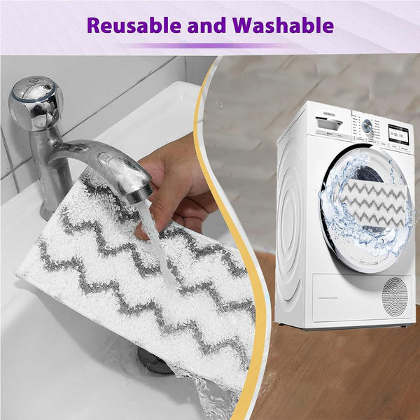 Upgraded Spray Mop Refills Pads for Powermop, Reusable Mop Refill Pads Replacement Head for Power Mop, Microfiber Mopping Pads for Multi-Surface