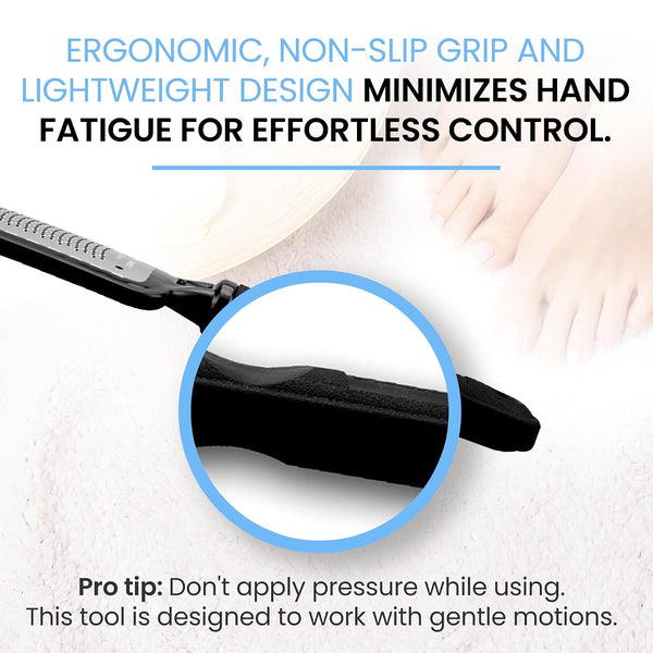 Colossal Foot rasp Foot File and Callus Remover. Best Foot Care Pedicure Metal Surface Tool to Remove Hard Skin. Can be Used on Both Wet and Dry