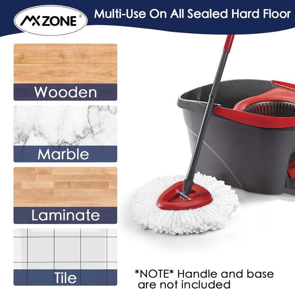 Spin Mop Replacement Heads for O-Cedar EasyWring 1-Tank, Microfiber 5-Pack 5pcs 1-Tank Mop White