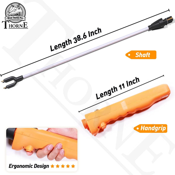 Cattle Prod, Waterproof Cattle Prod Stick with LED Light, Livestock Prod for Modern Livestock Management, X Series 52.0''
