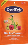 DenTek Fun Flossers – Kids Floss Picks with Wild Fruit Flavor, 90 Count Wild Fruit 90 Count (Pack of 1)