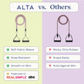 ALTA Resistance Tube Bands for Women - Full Kit Resistance Bands for Working Out with Handles, Ankle Straps, Door Anchor – Home Workout Bands for