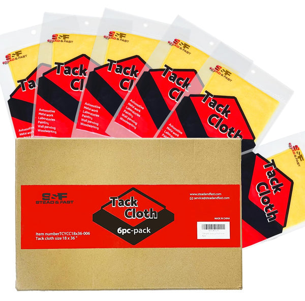 S&F STEAD & FAST Painters Tack Cloth for Woodworking, Painting, Sticky, Anti-Static Tack Rags for Automotive, Sanding, Cleaning, Dusting,